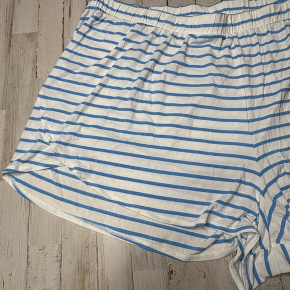 Old Navy Blue Stripe Lounge Women's Sunday Sleep Shorts Pajama 4X - Picture 7 of 14